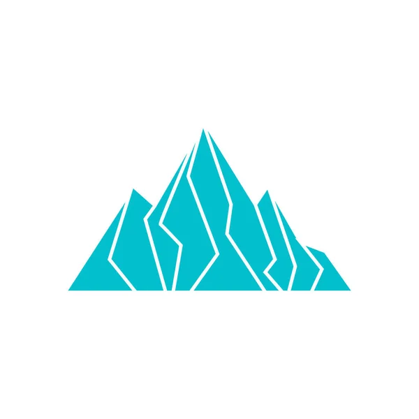 Hielo Icono Montaña Diseño Plantilla Vector Aislado Ilustración — Vector de stock