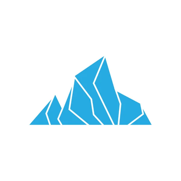氷の山のアイコンデザインテンプレートベクトル絶縁イラスト — ストックベクタ