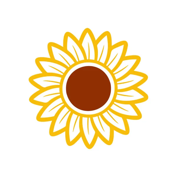 Sonnenblumen Symbol Design Vorlage Vektor Isolierte Illustration — Stockvektor