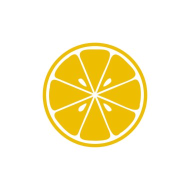 Limon simgesi tasarım şablonu vektör izole çizimi