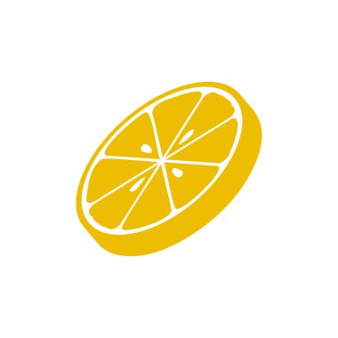 Limon simgesi tasarım şablonu vektör izole çizimi