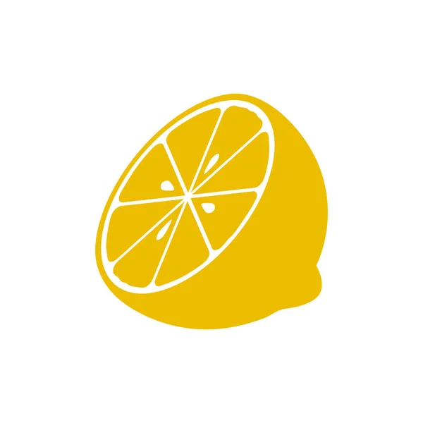 Lemon icon design template vector isolated illustration — Stock Vector
