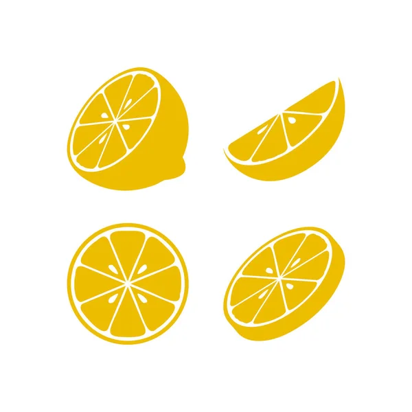 Lemon Icon Design Template Vektor isolierte Illustration — Stockvektor