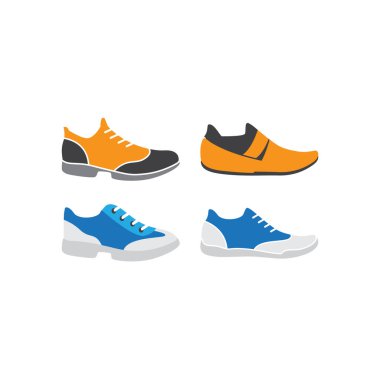 Ayakkabı simgesi tasarım şablonu vektör izole illüstrasyonu