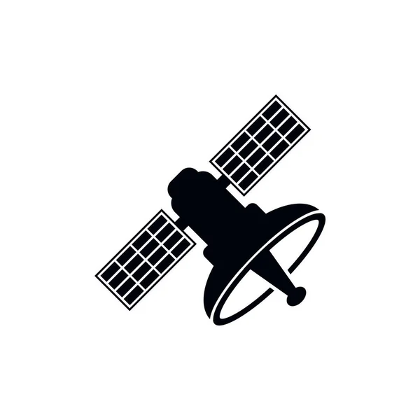 Space Satellit Ikon Design Mall Vektor Isolerad Illustration — Stock vektor
