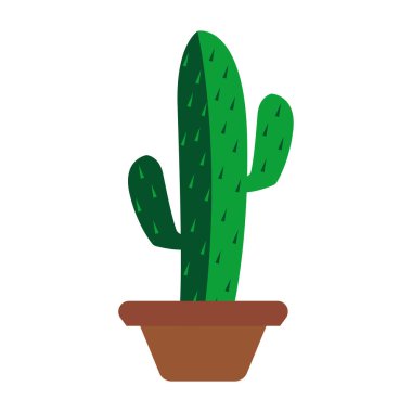 Kaktüs simgesi tasarımı şablon izole edilmiş illüstrasyon