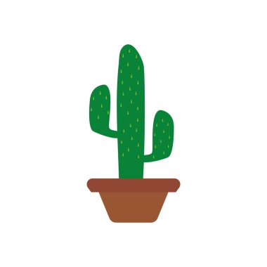 Kaktüs simgesi tasarımı şablon izole edilmiş illüstrasyon
