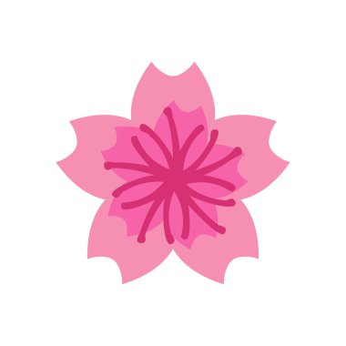 Sakura simge tasarımı şablonu izole edilmiş vektör illüstrasyonu