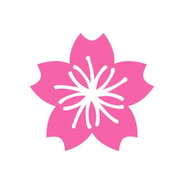 Sakura simge tasarımı şablonu izole edilmiş vektör illüstrasyonu