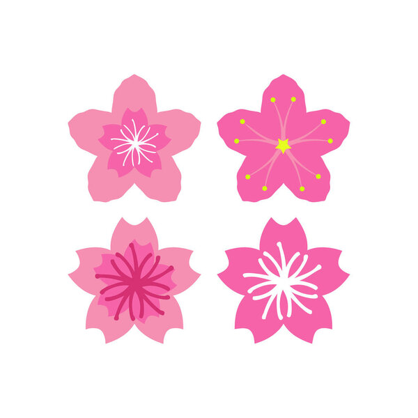 Sakura icon design template vector isolated illustration