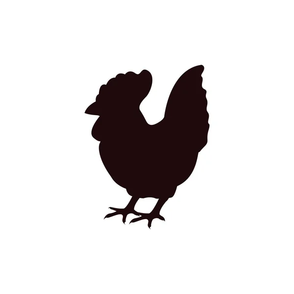 Modèle Conception Icône Poulet Illustration Vectorielle Isolée — Image vectorielle