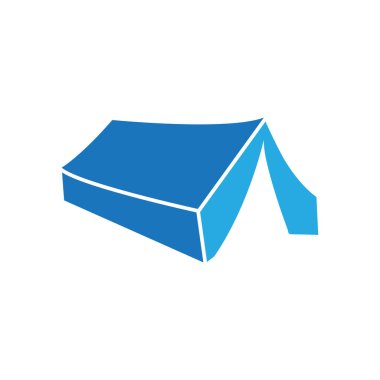 Çadır simgesi tasarım şablonu izole edilmiş vektör illüstrasyonu