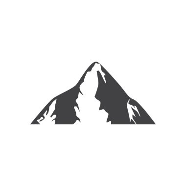 Dağ ikonu tasarım şablonu vektör izole çizimi