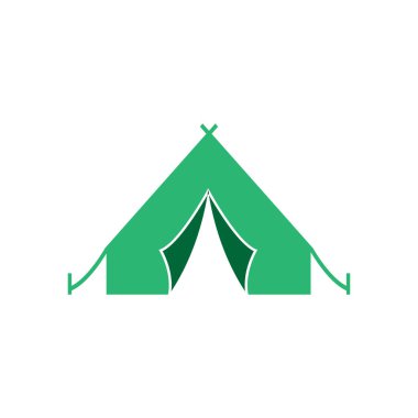 Çadır simgesi tasarım şablonu izole edilmiş vektör illüstrasyonu