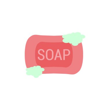 Sabun ikonu tasarım şablonu vektör izole illüstrasyonu