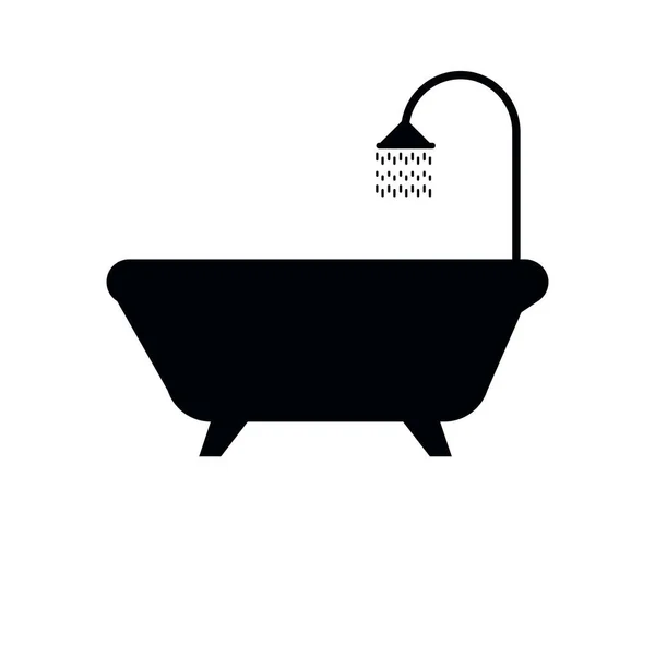 Bañera Icono Diseño Plantilla Vector Aislado Ilustración — Vector de stock