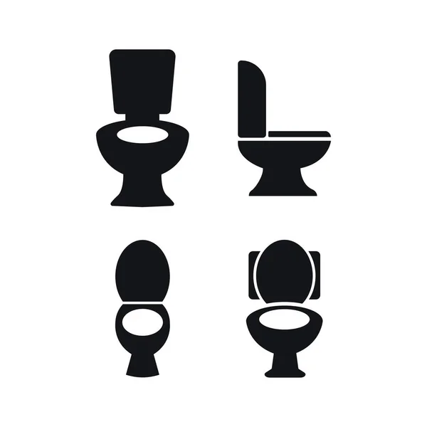 Sitzplatz Toilette Symbol Design Template Vektor Isoliert — Stockvektor