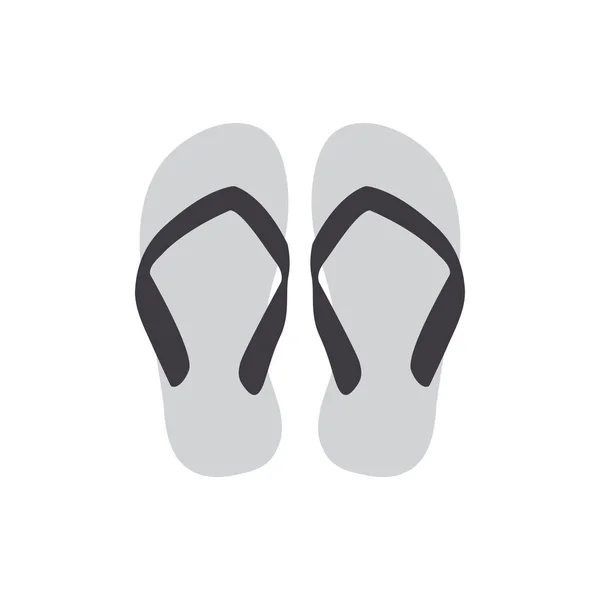 Flip Flop Icône Modèle Conception Vectoriel Illustration Isolée — Image vectorielle