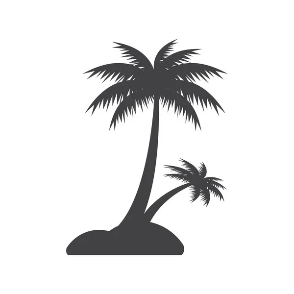 Palme Symbol Design Vorlage Vektor Isolierte Illustration — Stockvektor
