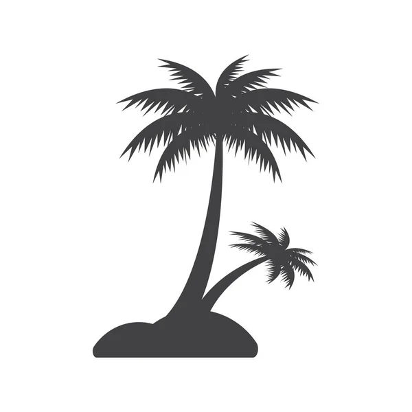 Palm Boom Pictogram Ontwerp Sjabloon Vector Geïsoleerde Illustratie — Stockvector