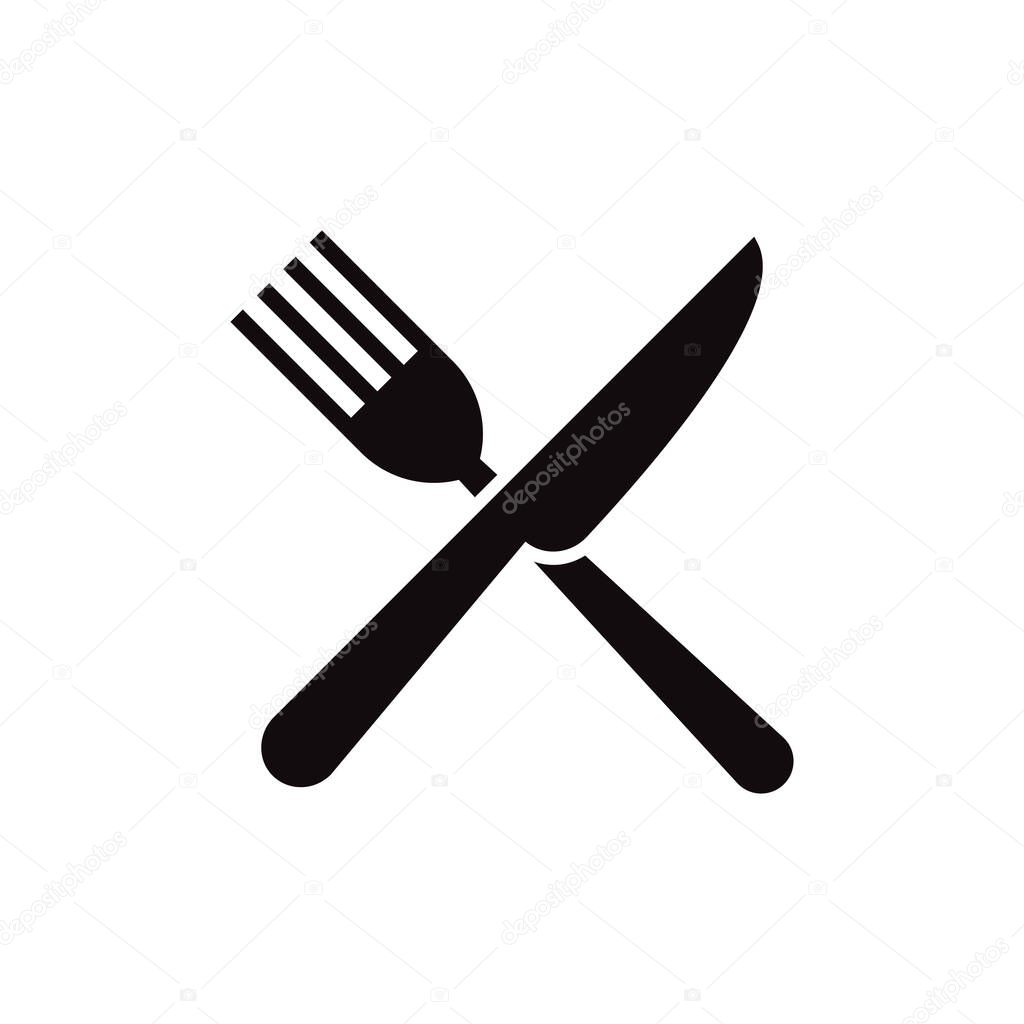 Cutlery icon design template vector isolated illustration