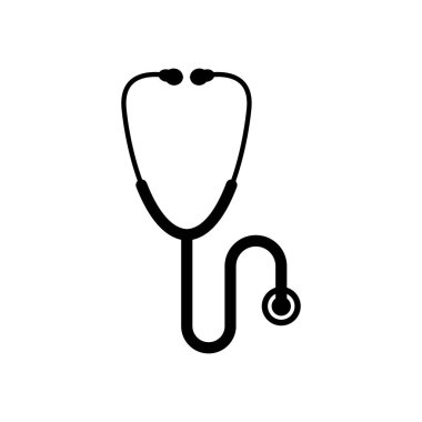 Stetoskop tasarım şablonu izole edilmiş vektör çizimi