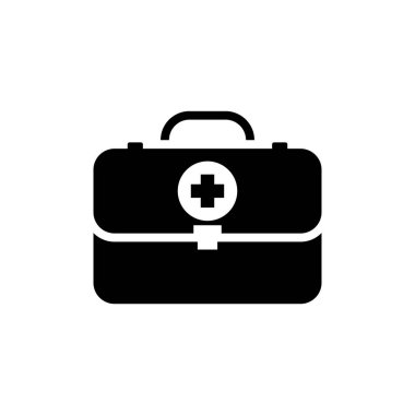İlk yardım çantasının tasarım şablonu izole edilmiş illüstrasyon