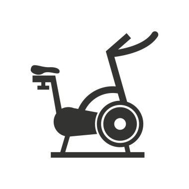 Durağan bisiklet simgesi tasarım şablonu izole edilmiş çizim