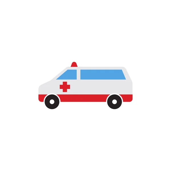 Illustration Isolée Vectorielle Modèle Conception Icône Ambulance — Image vectorielle