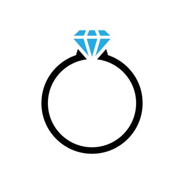 Elmas halka simgesi tasarımı vektör şablonu izole çizimi