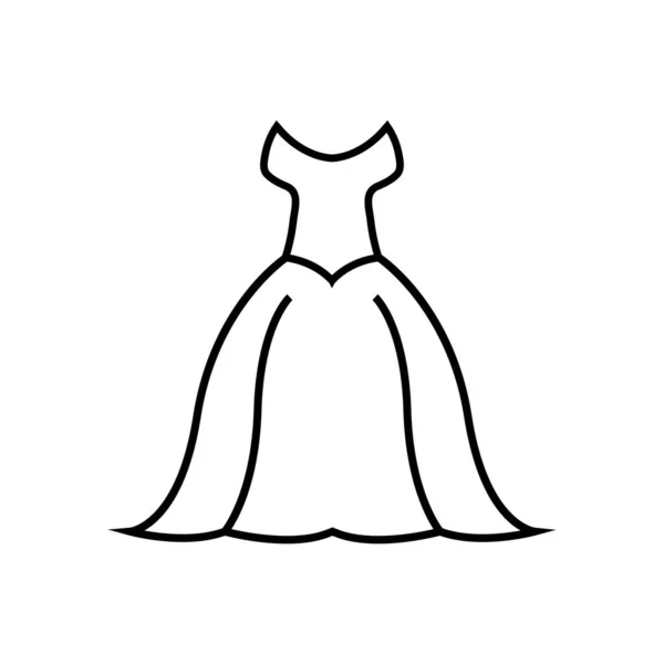 Φόρεμα Weddign Εικονίδιο Σχεδιασμό Πρότυπο Διάνυσμα Απομονωμένη Εικόνα — Διανυσματικό Αρχείο