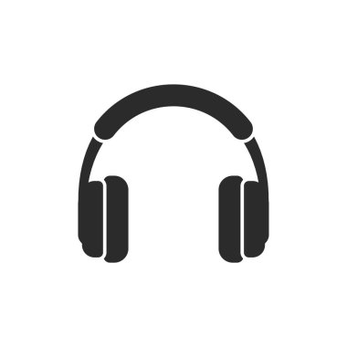 Kulaklık simgesi tasarım şablonu izole edilmiş vektör çizimi