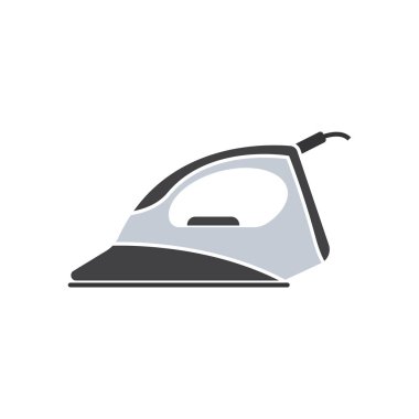 Demir ikon tasarım şablonu vektör izole çizimi