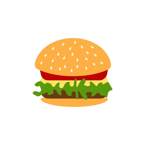 Burger Ikon Design Sablon Vektor Elszigetelt Illusztráció — Stock Vector