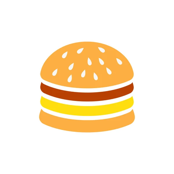 Modèle Conception Icône Burger Illustration Vectorielle Isolée — Image vectorielle