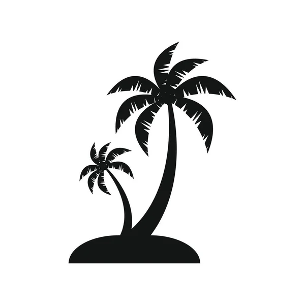 Árbol Coco Icono Diseño Plantilla Vector Aislado Ilustración — Archivo Imágenes Vectoriales