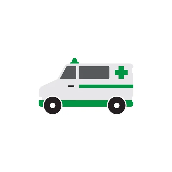 Icono Ambulancia Plantilla Diseño Vector Ilustración Aislada — Vector de stock