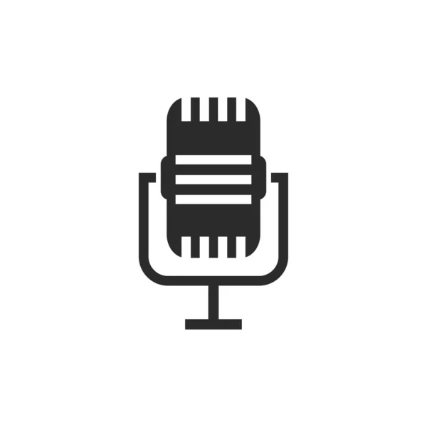 Mic Podcast Εικονίδιο Σχεδιασμό Πρότυπο Διάνυσμα Απομονωμένη Εικόνα — Διανυσματικό Αρχείο