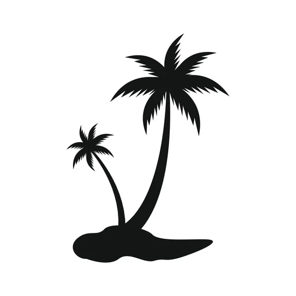 Coconut Träd Ikon Design Mall Vektor Isolerad Illustration — Stock vektor