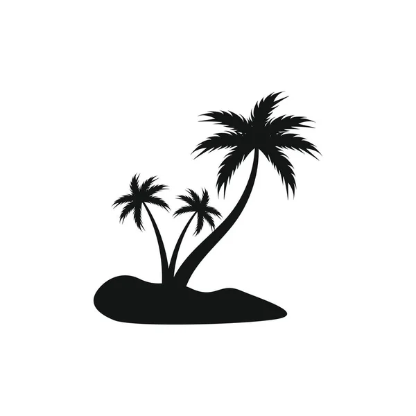 Árbol Coco Icono Diseño Plantilla Vector Aislado Ilustración — Archivo Imágenes Vectoriales