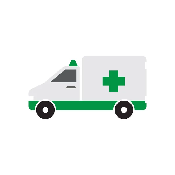Icono Ambulancia Plantilla Diseño Vector Ilustración Aislada — Vector de stock