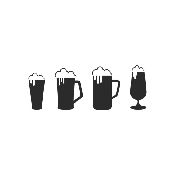 Bier Symbol Design Vorlage Vektor Isolierte Illustration — Stockvektor