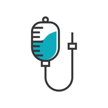 Infus sağlık ikonu tasarım şablonu izole edilmiş illüstrasyon