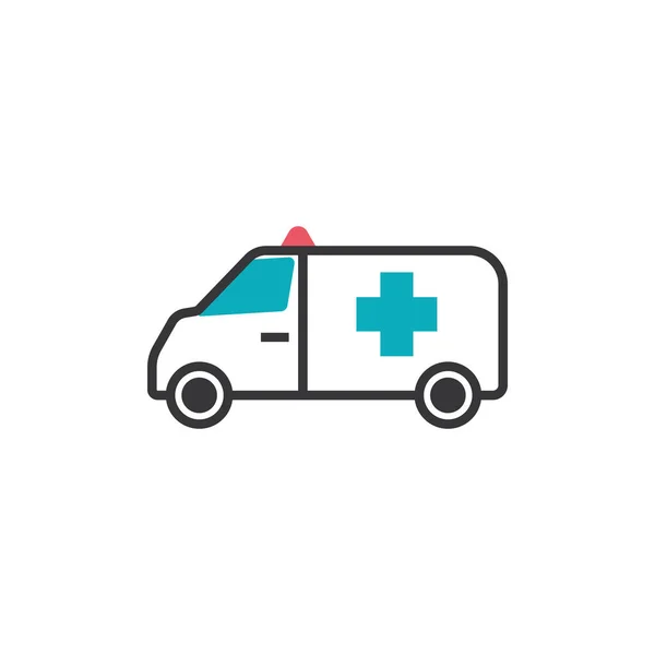 Krankenwagen Symbol Design Vorlage Vektor Isolierte Illustration — Stockvektor