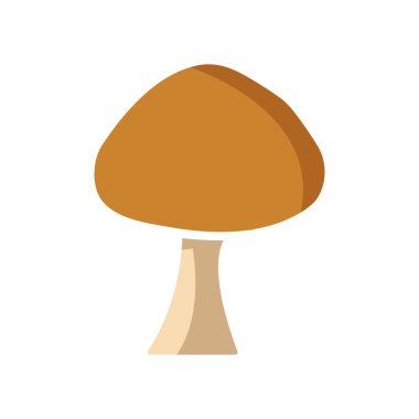 Mantar simgesi şablonu vektörü izole edildi