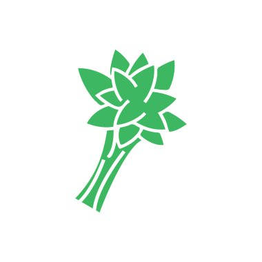 Ispanak simgesi şablonu vektörü izole edildi