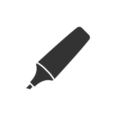 Vurgulama kalem tasarım şablonu izole edilmiş vektör illüstrasyonu