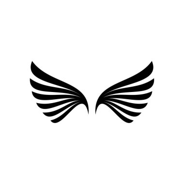 Kanat simgesi tasarım şablonu izole edilmiş vektör çizimi