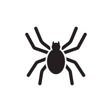 Örümcek simgesi tasarım şablonu vektör izole çizimi
