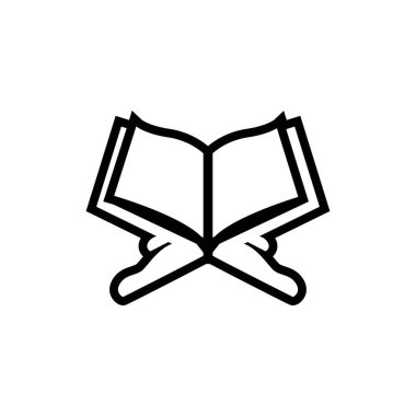 Kutsal kitap Kuran ikonu tasarım şablonu izole edildi